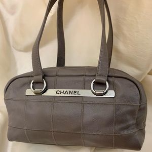 CHANEL Grey Stitch Bowler Gorgeous!! Vintage